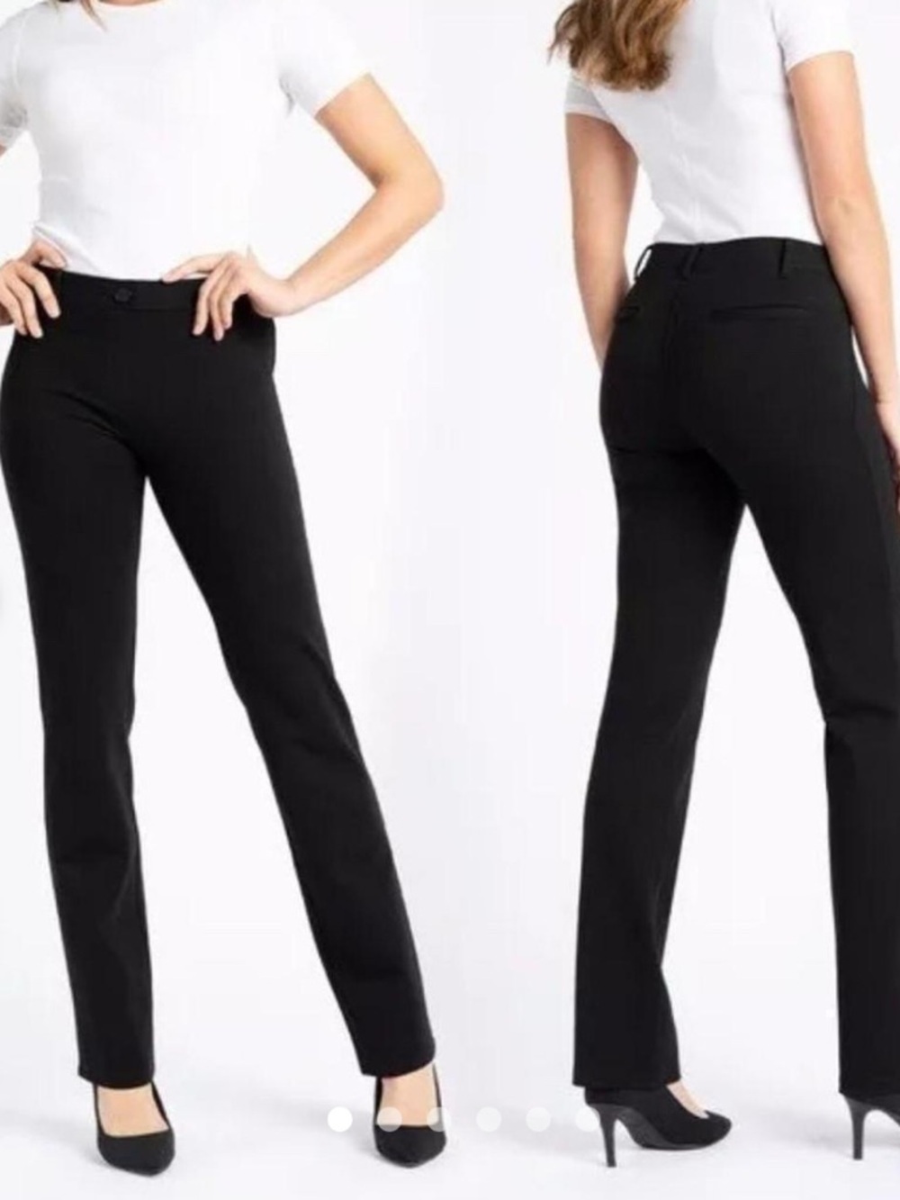 Betabrand straight leg Dress Yoga Pants Black